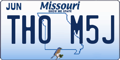 MO license plate TH0M5J