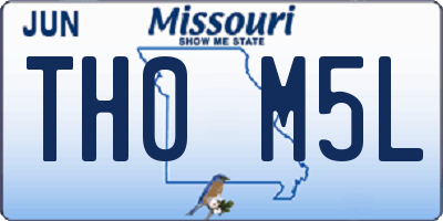 MO license plate TH0M5L