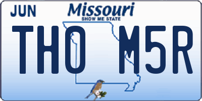 MO license plate TH0M5R