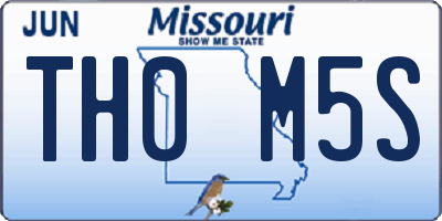 MO license plate TH0M5S