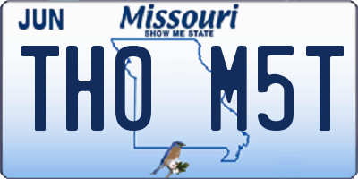 MO license plate TH0M5T