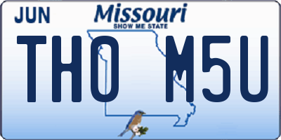 MO license plate TH0M5U