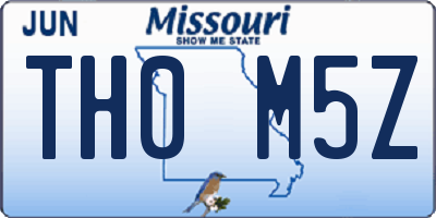 MO license plate TH0M5Z