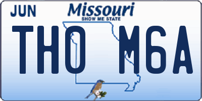 MO license plate TH0M6A