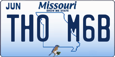 MO license plate TH0M6B