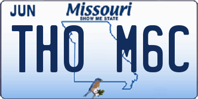 MO license plate TH0M6C