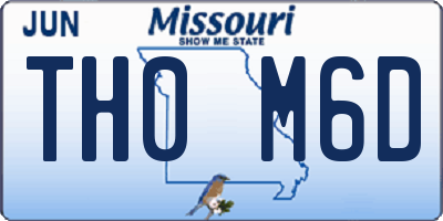 MO license plate TH0M6D