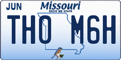 MO license plate TH0M6H