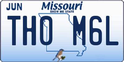 MO license plate TH0M6L
