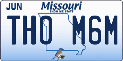 MO license plate TH0M6M