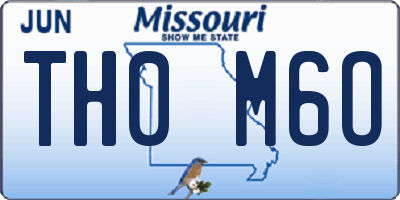 MO license plate TH0M6O