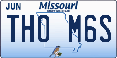 MO license plate TH0M6S
