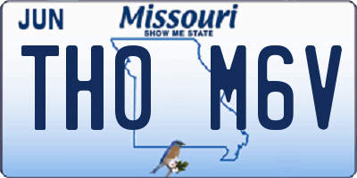 MO license plate TH0M6V