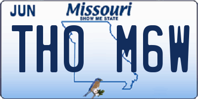MO license plate TH0M6W