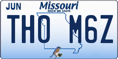 MO license plate TH0M6Z