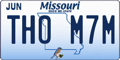 MO license plate TH0M7M