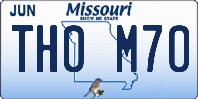 MO license plate TH0M7O