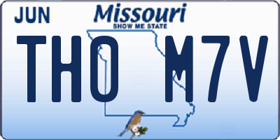 MO license plate TH0M7V