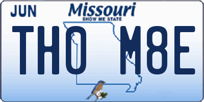 MO license plate TH0M8E