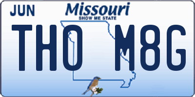 MO license plate TH0M8G