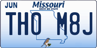 MO license plate TH0M8J
