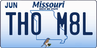 MO license plate TH0M8L