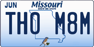 MO license plate TH0M8M