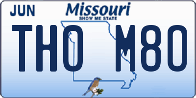 MO license plate TH0M8O
