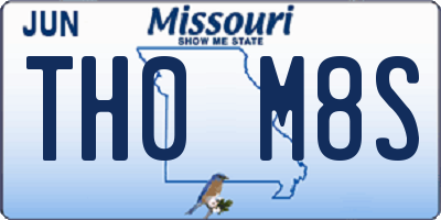 MO license plate TH0M8S