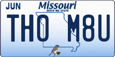 MO license plate TH0M8U