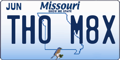MO license plate TH0M8X