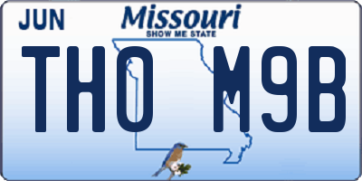 MO license plate TH0M9B