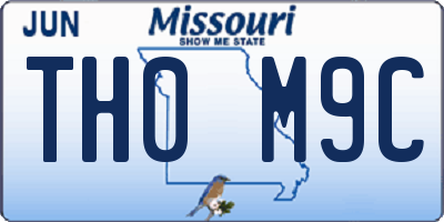 MO license plate TH0M9C