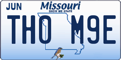 MO license plate TH0M9E