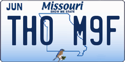 MO license plate TH0M9F