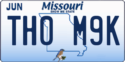 MO license plate TH0M9K