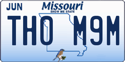MO license plate TH0M9M