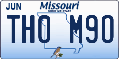 MO license plate TH0M9O
