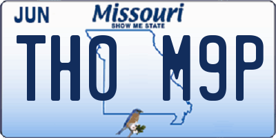 MO license plate TH0M9P