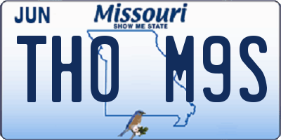 MO license plate TH0M9S