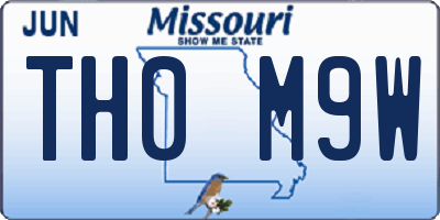MO license plate TH0M9W