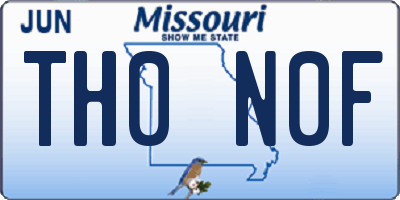 MO license plate TH0N0F
