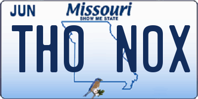 MO license plate TH0N0X