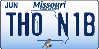 MO license plate TH0N1B