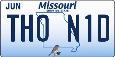MO license plate TH0N1D