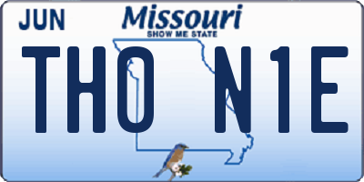 MO license plate TH0N1E