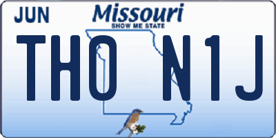 MO license plate TH0N1J