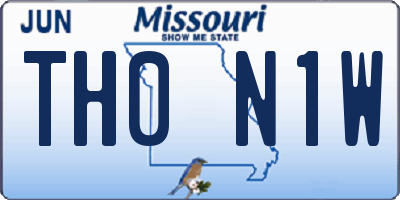 MO license plate TH0N1W