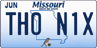 MO license plate TH0N1X