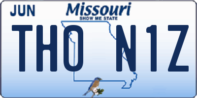 MO license plate TH0N1Z